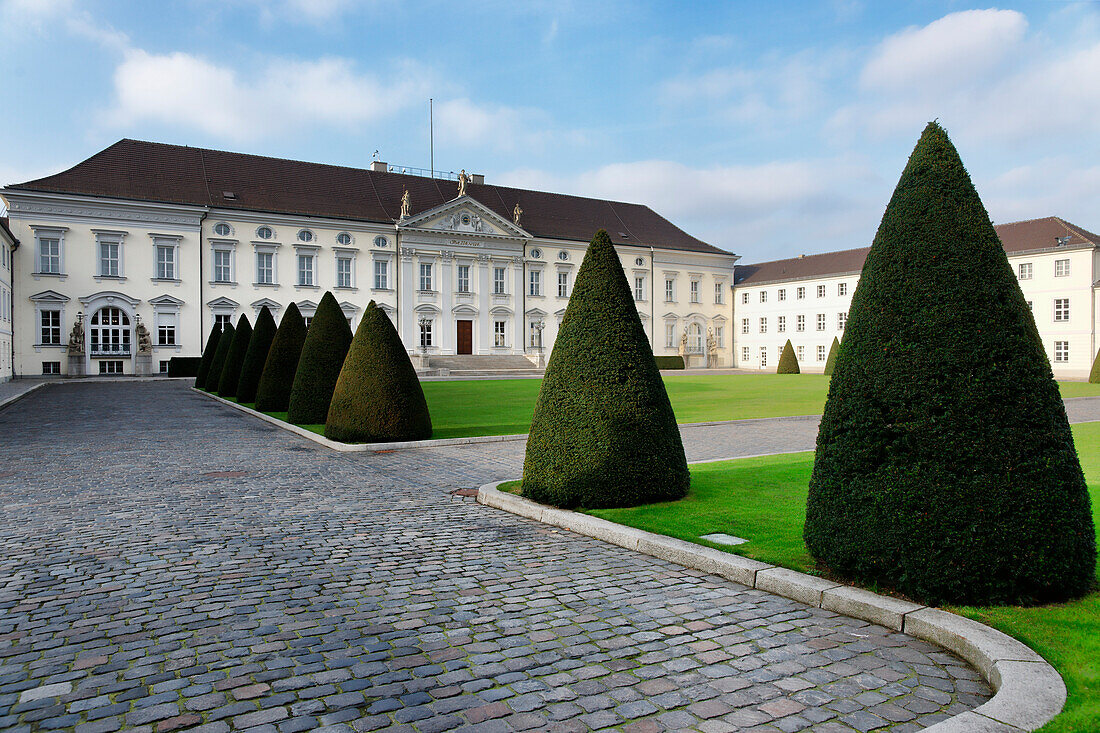 Schloss Bellevue, Amtssitz des Bundespräsidenten, Berlin Mitte, Berlin, Deutschland, Europa