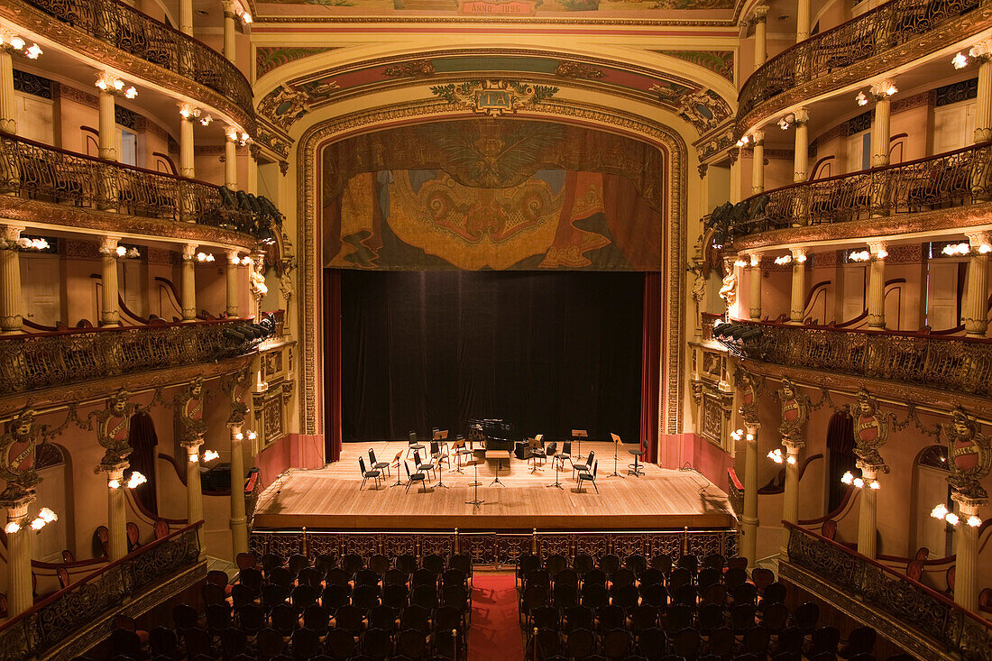 Innenraum vom Teatro Amazonas Opernhaus, Manaus, Amazonas, Brasilien, Südamerika
