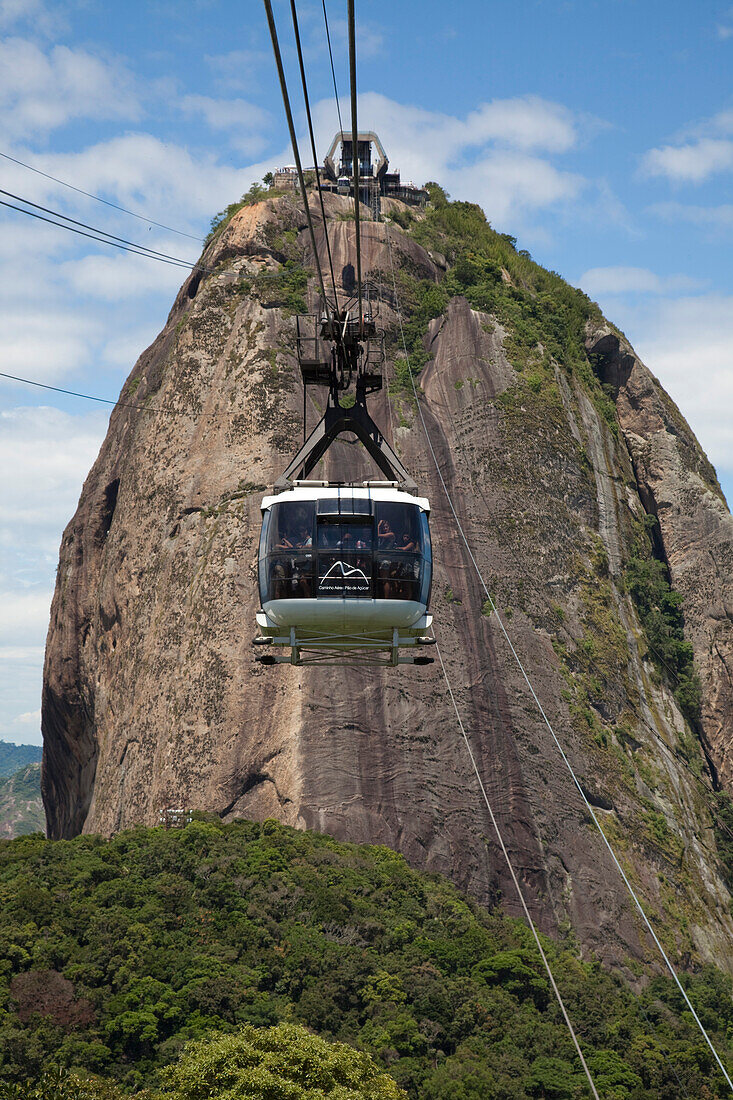 Pao de Acucar, Sugar Loaf, mountain Sky Gondola cable car, Rio de Janeiro, Rio de Janeiro, Brazil, South America