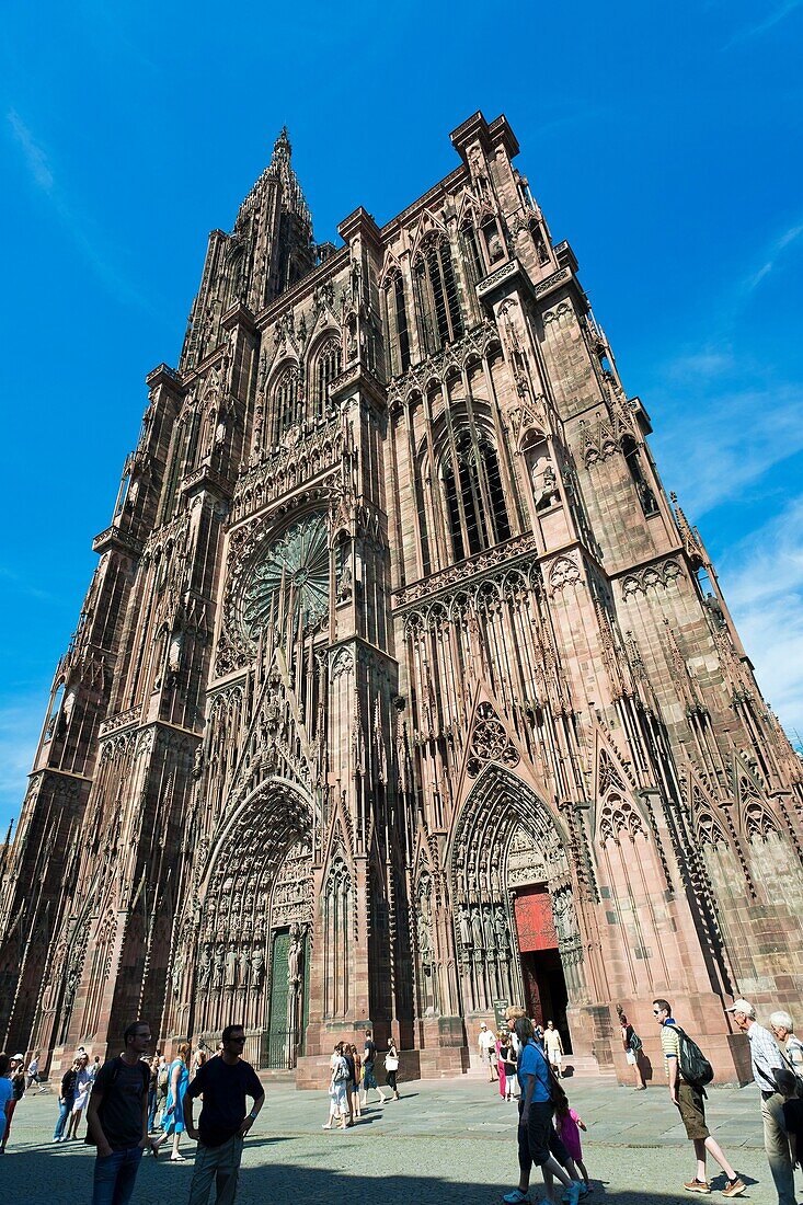 Notre-Dame gothic cathedral, 14th century, Strasbourg, Alsace, France