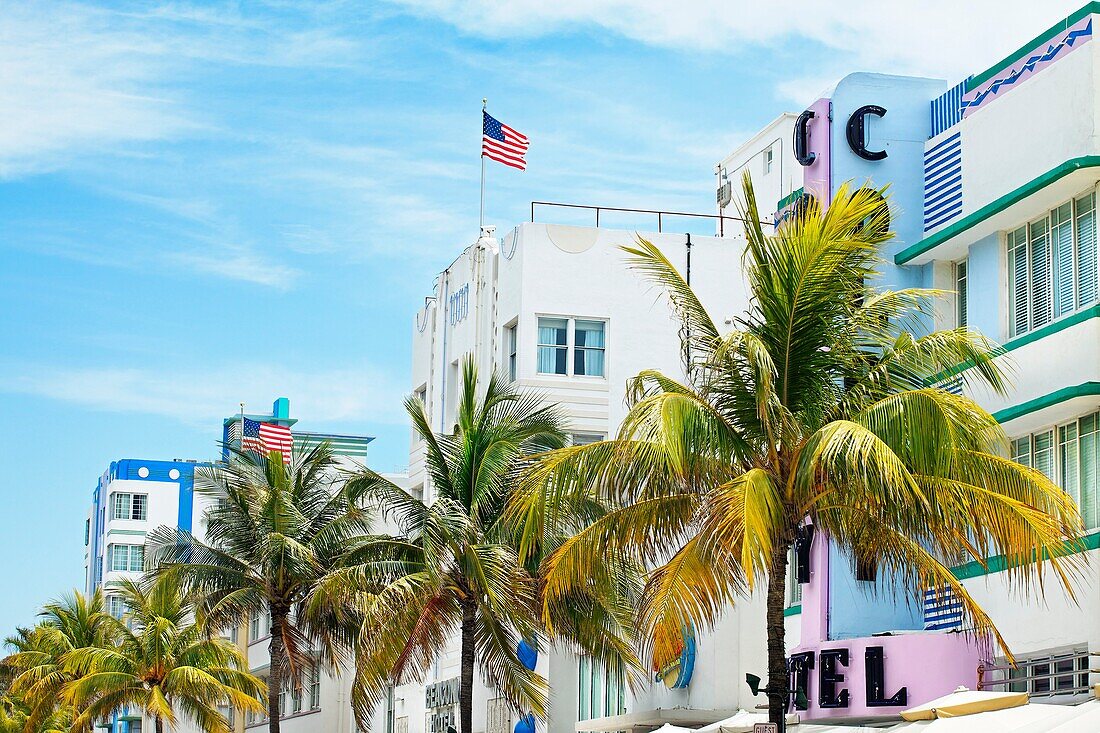 Ocean Drive, South Beach, Art deco district, Miami beach, Florida, USA