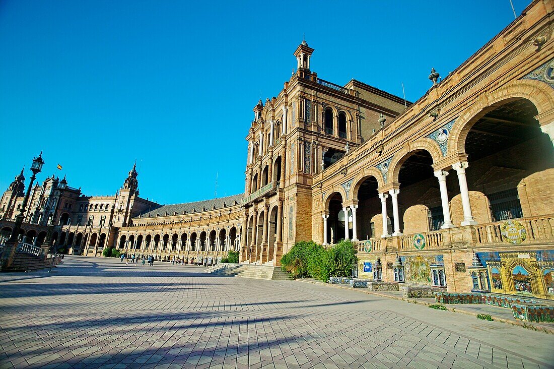 Plaza de España in Parque de Maria Luisa square of Spain  City of Sevilla  Andalucia  Spain