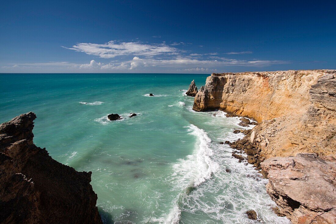 Puerto Rico, West Coast, Cabo Rojo, coastline seascape.