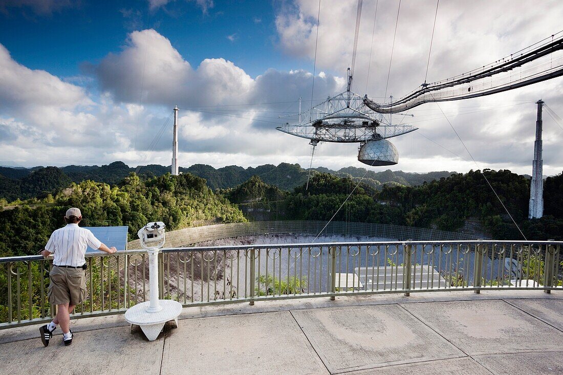 Puerto Rico, North Coast, Arecibo, Arecibo Observatory, world´s largest radio telescope, visitors, NR.