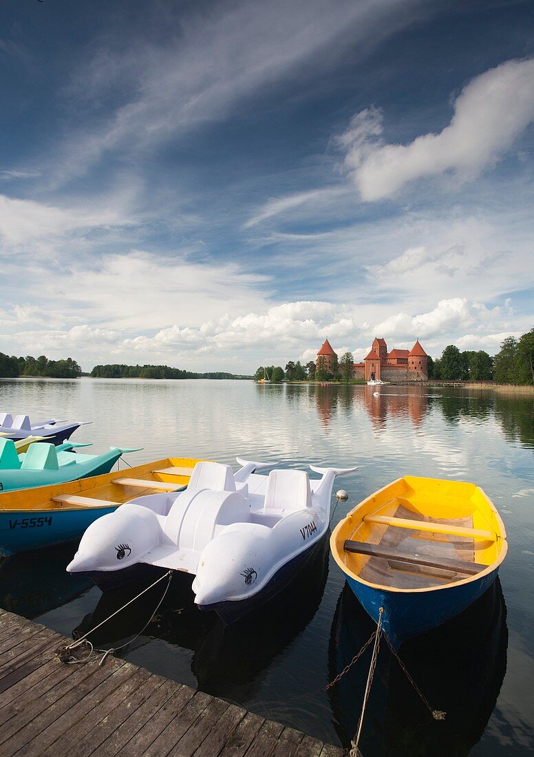 Lithuania, Trakai, Trakai Historical National Park, Island Castle on Lake Galve