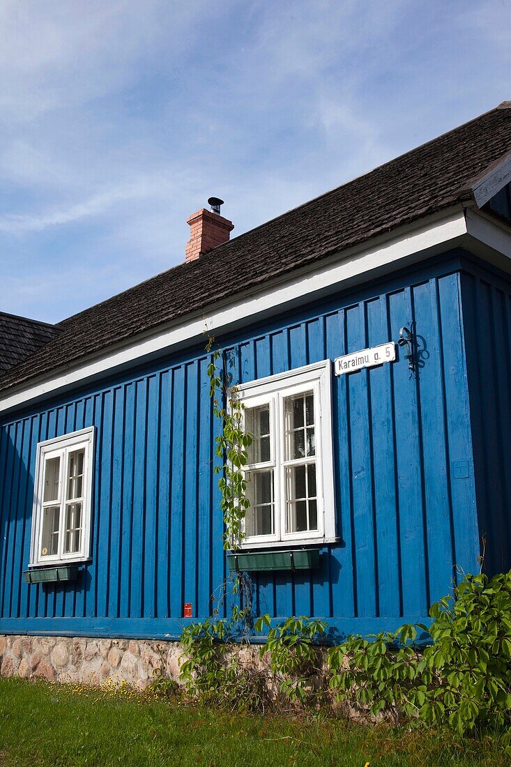 Lithuania, Trakai, Trakai Historical National Park, village house detail