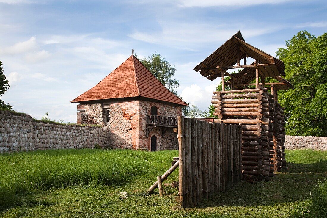 Lithuania, Trakai, Trakai Historical National Park, ruins of Peninsula Castle