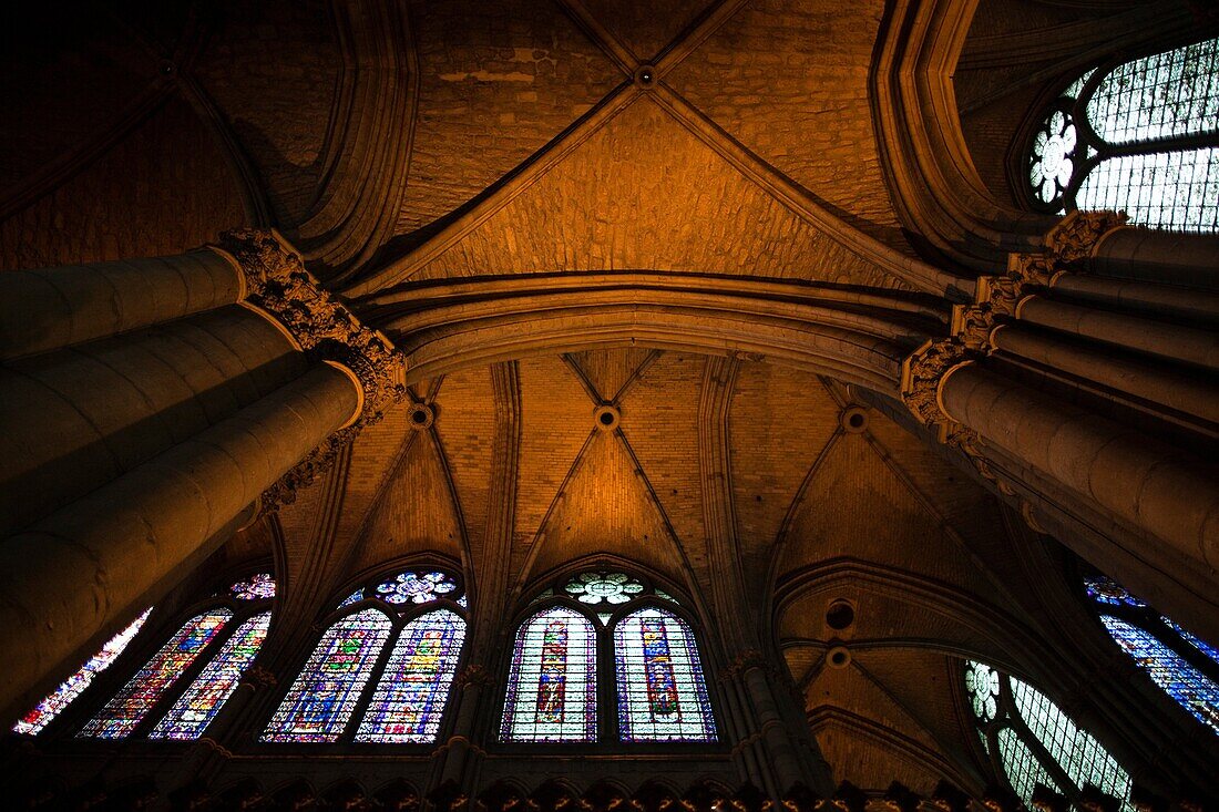 France, Marne, Champagne Ardenne, Reims, Cathedrale Notre Dame, interior