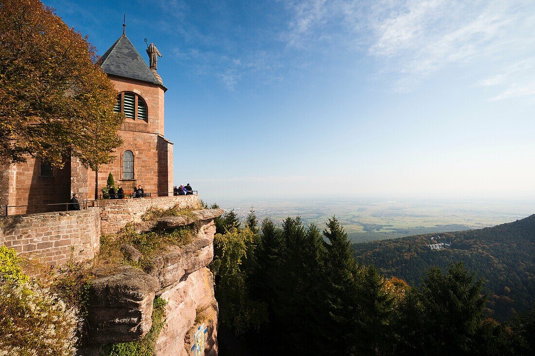 France, Bas-Rhin, Alsace Region, Mont Ste-Odile, hilltop convent