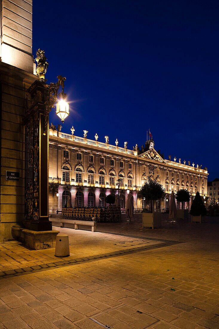 France, Meurthe-et-Moselle, Lorraine Region, Nancy, Place Stanislaus, dawn