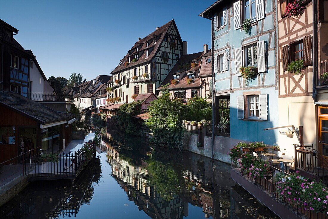 France, Haut-Rhin, Alsace Region, Alasatian Wine Route, Colmar, Petite Venise area by Lauch River