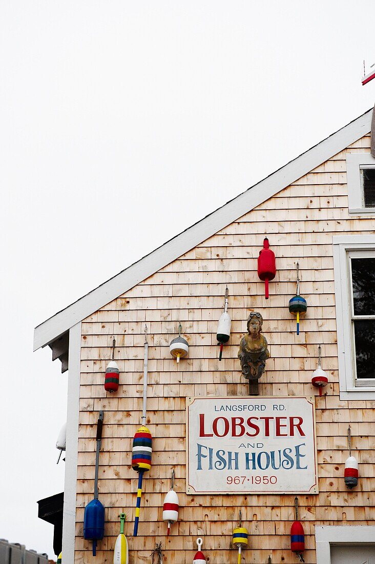 United States of America, USA, North East coast, Lobsters near Kennebunkport, Porpoise Bay Lobster harbour lobster buoy