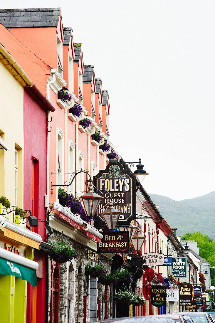 Main street shop signs, Kenmare, Co. Kerry, Ireland