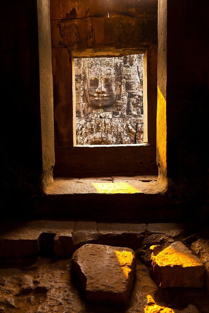 Face-towers  Upper terrace  Bayon Temple  Angkor  Siem Reap town, Siem Reap province  Cambodia, Asia