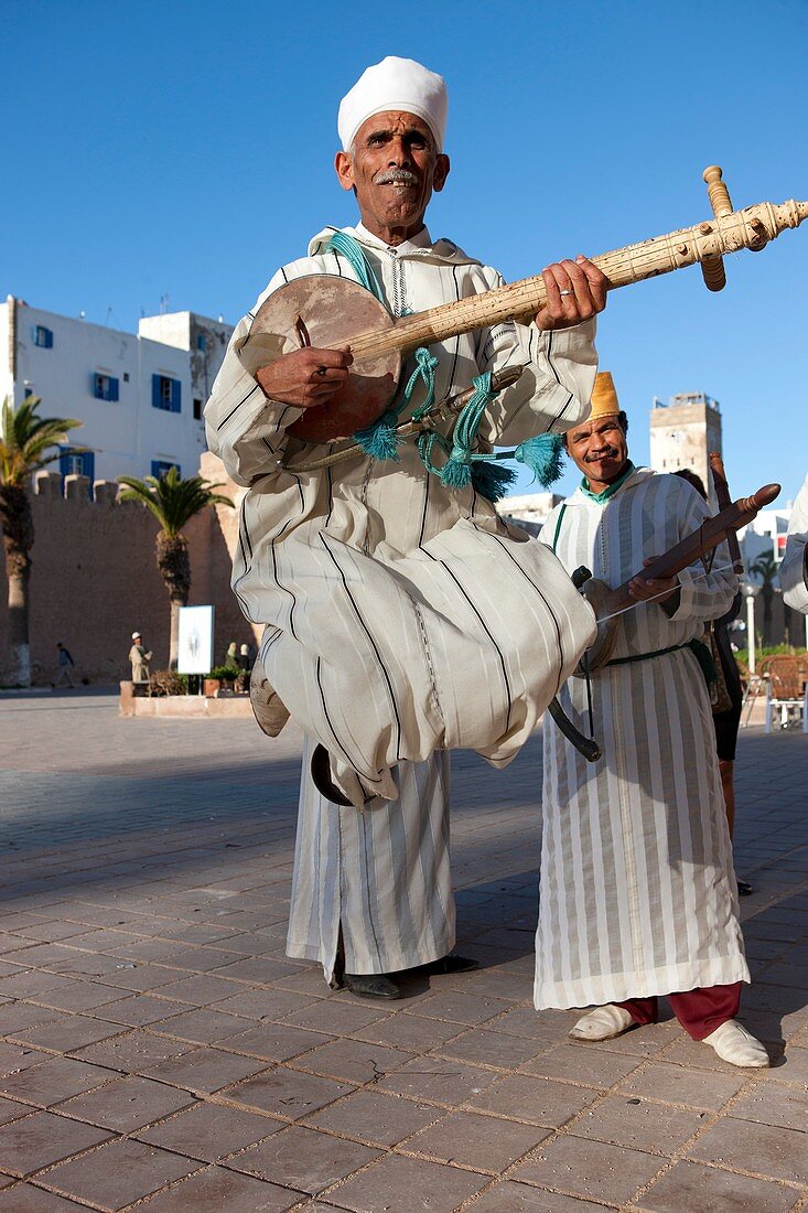 Straßenmusikanten in Essaouira, Marokko