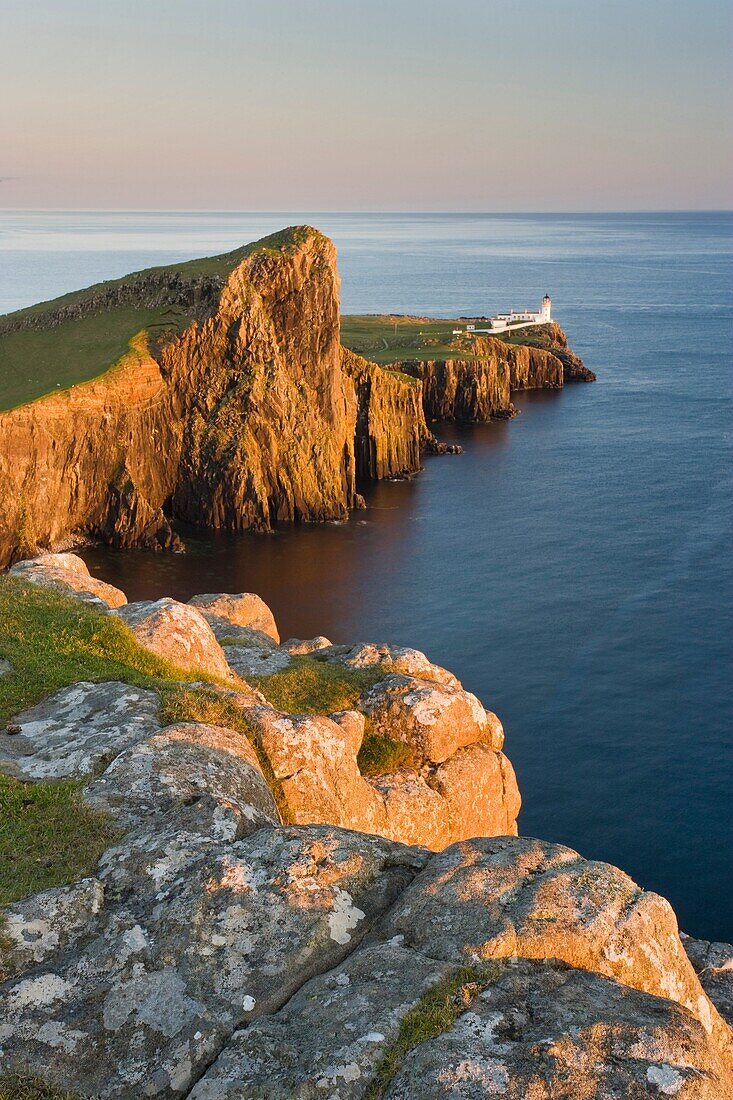 Neist Point and lighthouse, Isle of Skye, Scotland, UK, June 2007