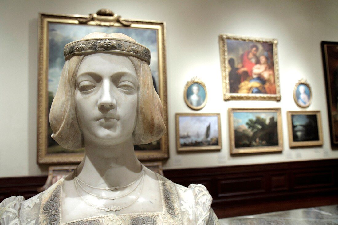 Florida, Sarasota, John and & Mable Ringling Museum of Art, estate, gallery, paintings, marble sculpture