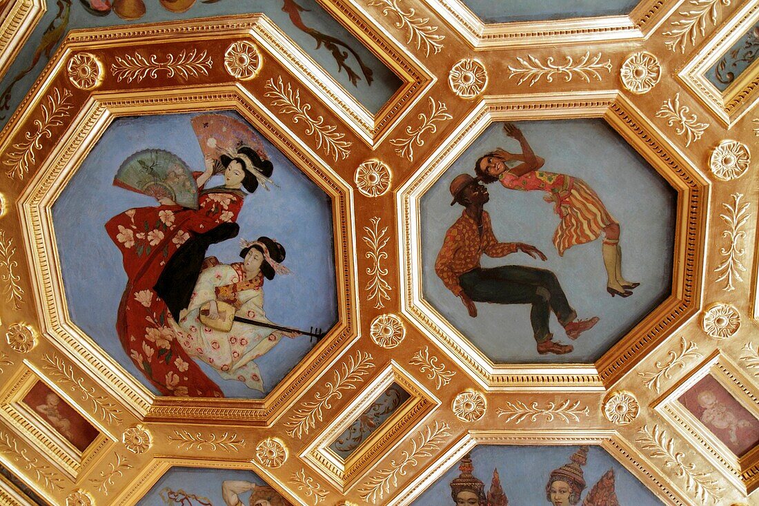 Florida, Sarasota, John and & Mable Ringling Museum of Art, estate, Ca d´ Zan Mansion, ceiling detail