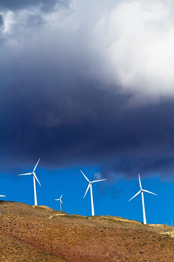 Modern windmills in Southern California, USA