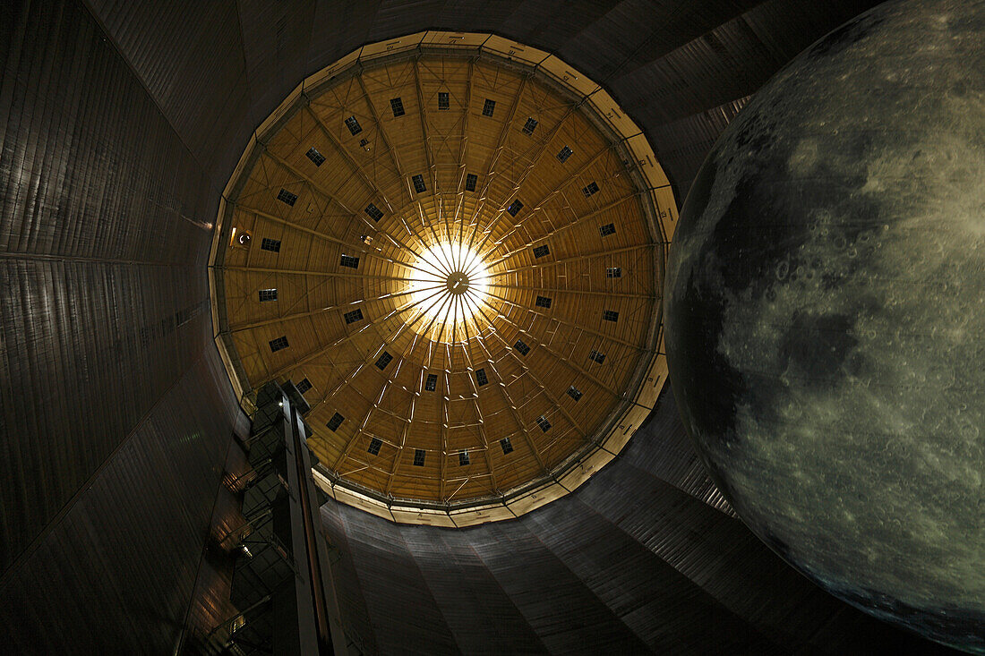 Germany, Europe, Oberhausen, Ruhr area, Lower Rhine, North Rhine_Westphalia, exhibition hall, gasometer, stars, Inside, dome. Germany, Europe, Oberhausen, Ruhr area, Lower Rhine, North Rhine_Westphalia, exhibition hall, gasometer, stars, Inside, dome