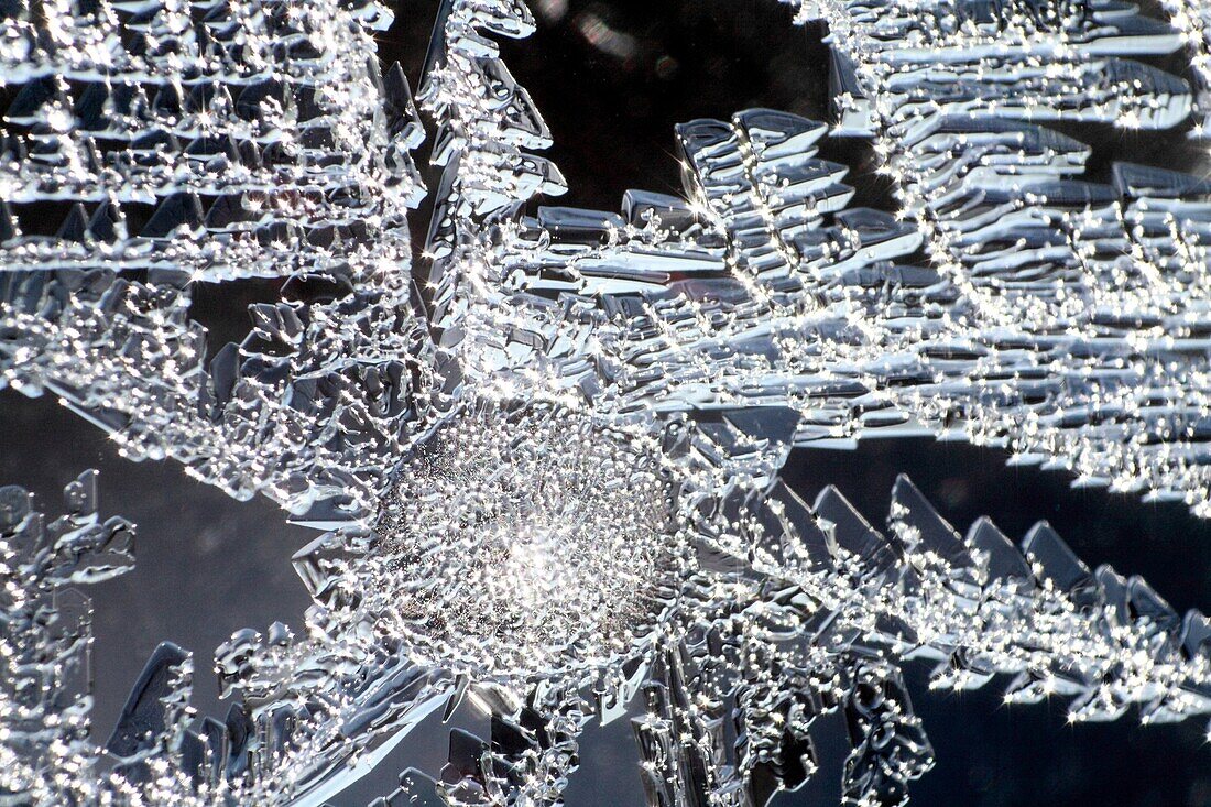 Frost pattern on a window pane