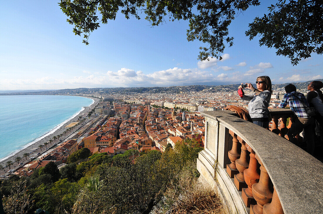 Blick vom Château auf die Altstadt, Nizza, Côte d'Azur, Süd Frankreich, Europa