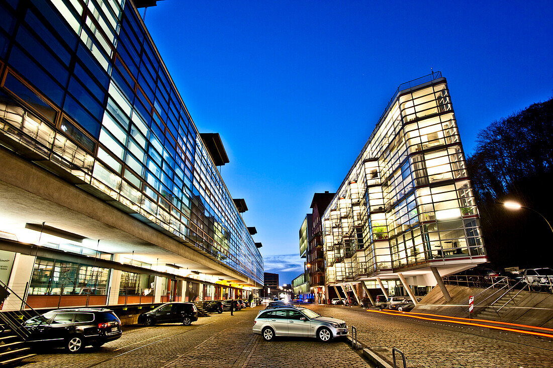 Grosse Elbstrasse, modern architecture in Hafencity, Hamburg, Germany