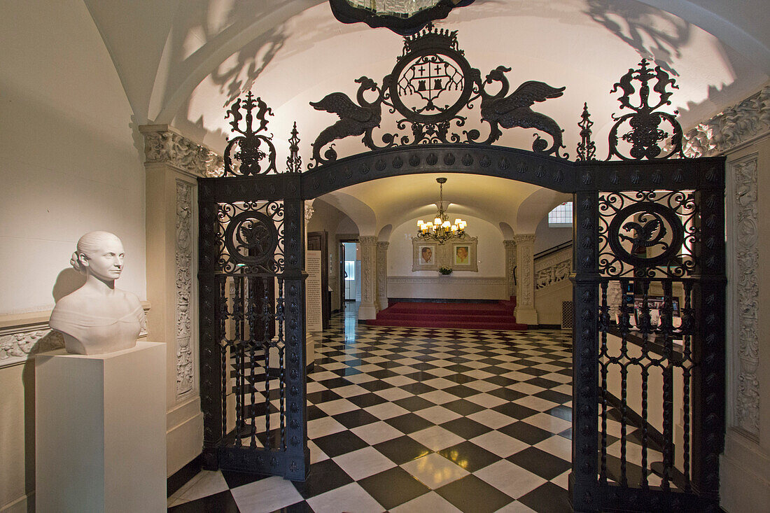 Entrance with forged gates Museum of Maria Eva, Evita Duarte de Peron, Buenos Aires, Argentina