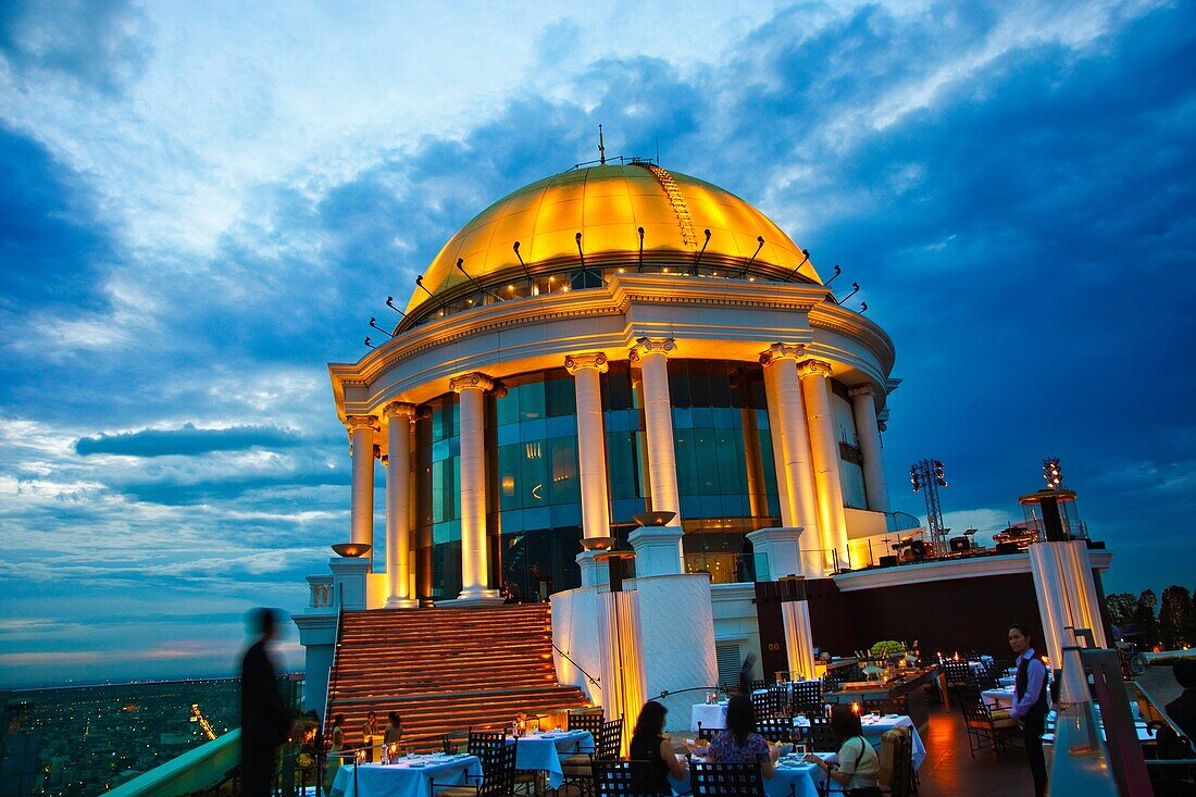 The Sirocco Bar and Restaurant, State Tower, Silom District, Bangkok, Thailand, Southeast Asia, Asia