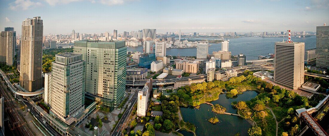 Tokyo City-Minato Ku District-Shiba rikyu Garden-Tokyo Bay Panorama.