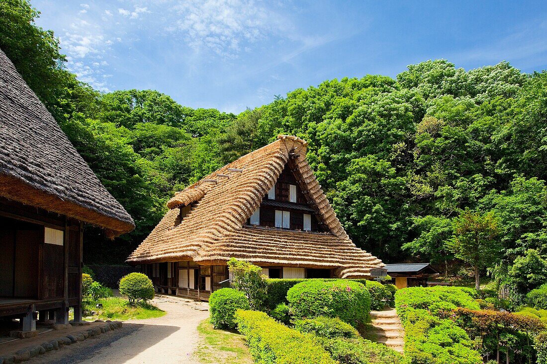 Kawasaki City-Minka-en Park-Japan Open-air Folk House Museum.