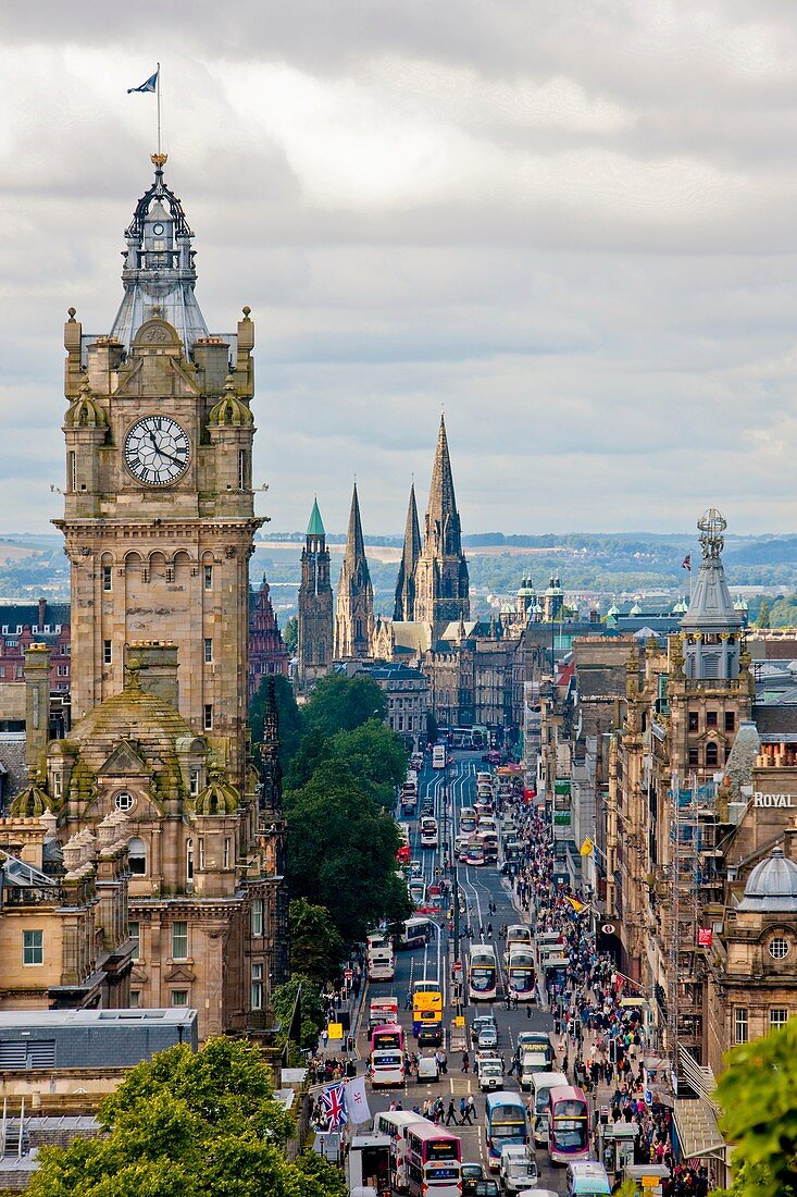 UK-Scotland-August 2010 Edinburgh Ciity Prince Street.