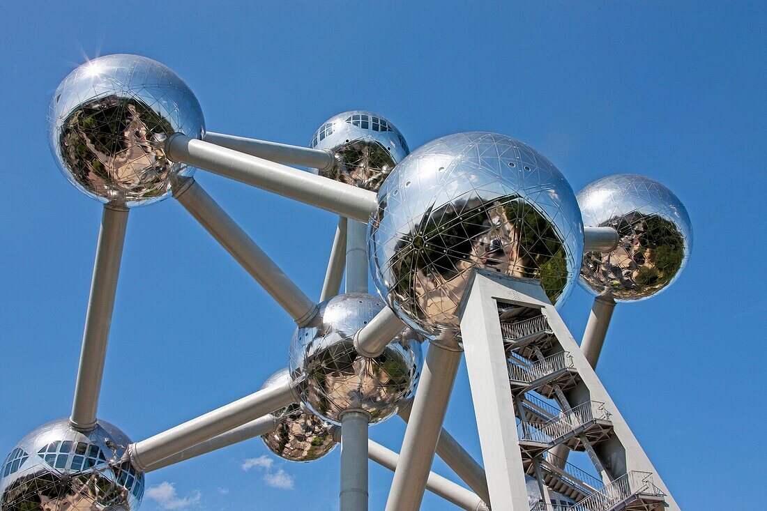 Belgium-August 2010 Bruxelles City The Atomium.