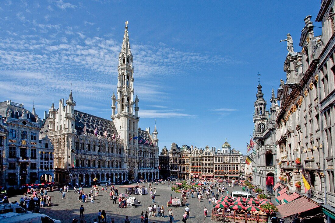 Belgium-August 2010 Bruxelles City La Grand Place W H  City Hall Bldg.