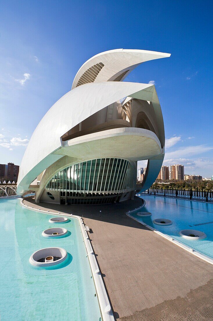 Spain-Valencia Comunity-Valencia City-The City of Arts and Science built by Calatrava-The Palace of Arts