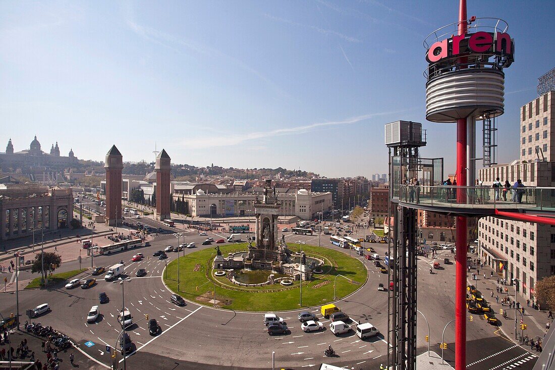 Spain-Catalunya region-Barcelona City-España Square-Montjuich Palace-Arenas Shopping Mall Terrace