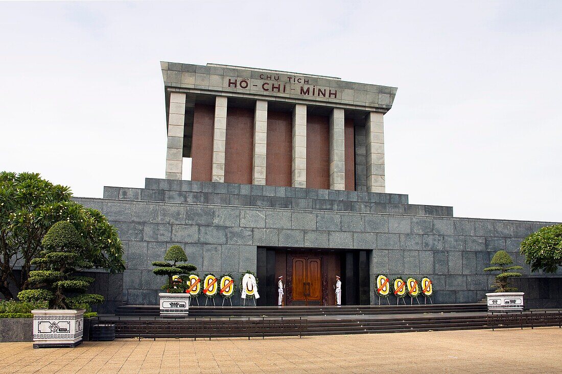 Vietnam- Nov 2009 Hanoi City Ho Chi Minh Mausoleum.