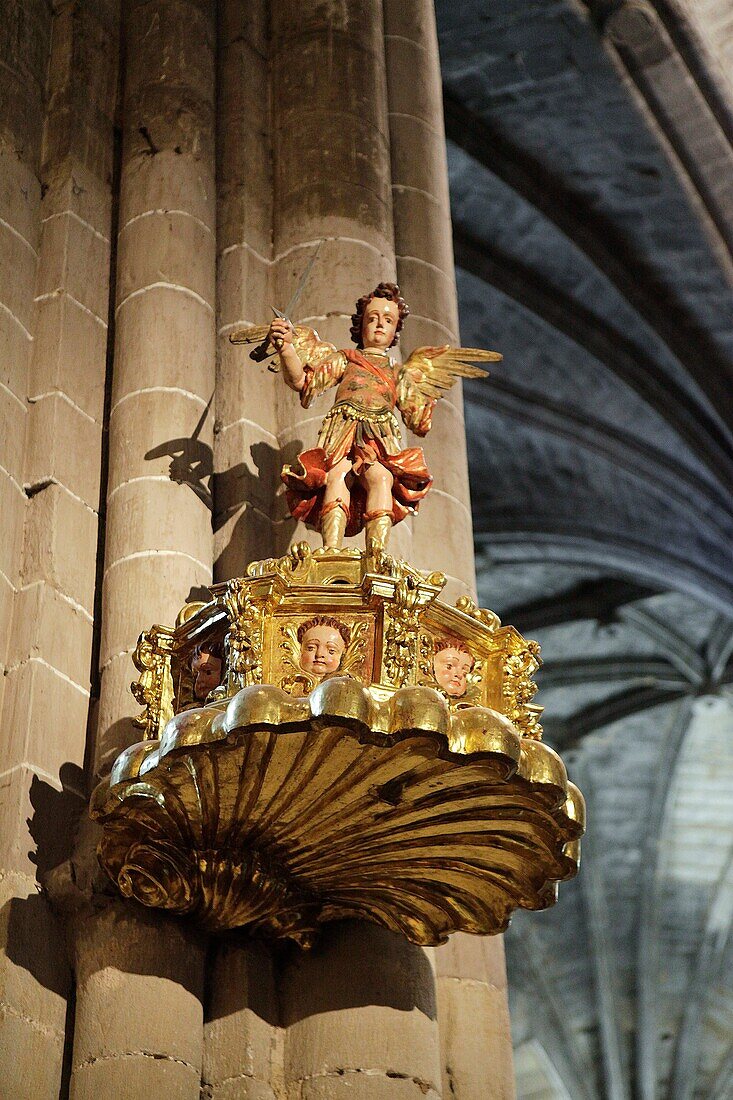 Spain, Basque Province Euskadi, Rioja Alavesa, La Guardia historic village, Santa Maria de los Reyes church