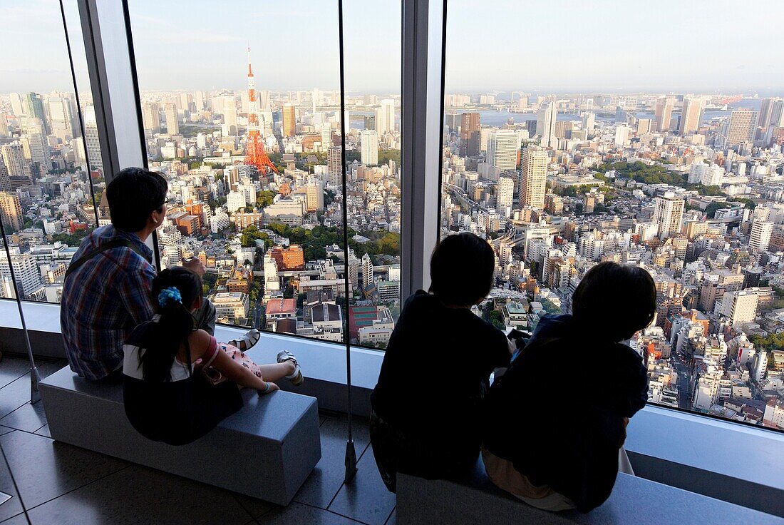 Stadtansicht Tokio, Roppongi Hills Mori Tower, Tokio, Japan.