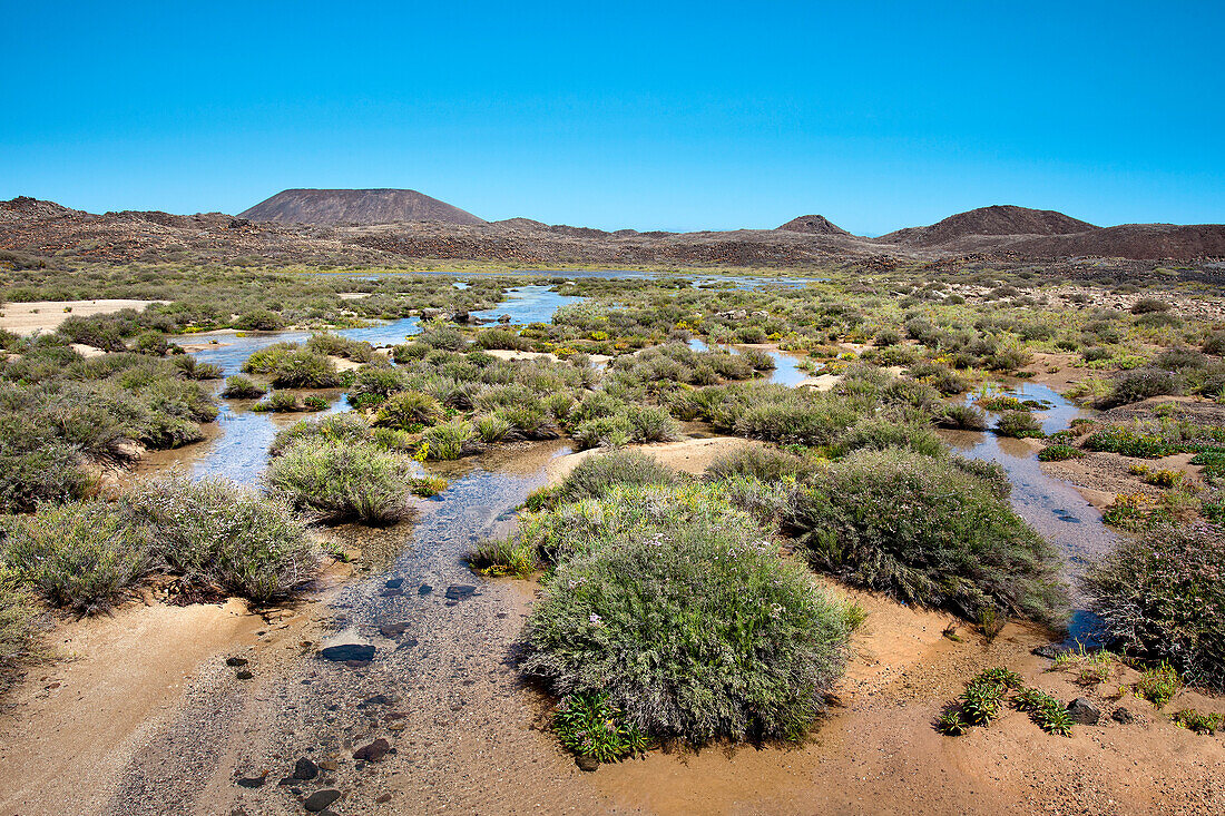 Laguna on Lobos Island, Fuerteventura, Canary Islands, Spain