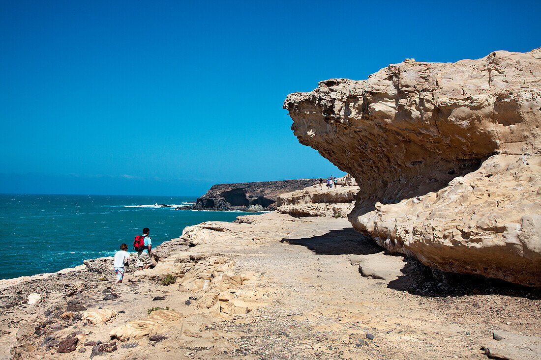 Kalkklippen, Puerto de la Pena, Ajuy, Fuerteventura, Kanarische Inseln, Spanien