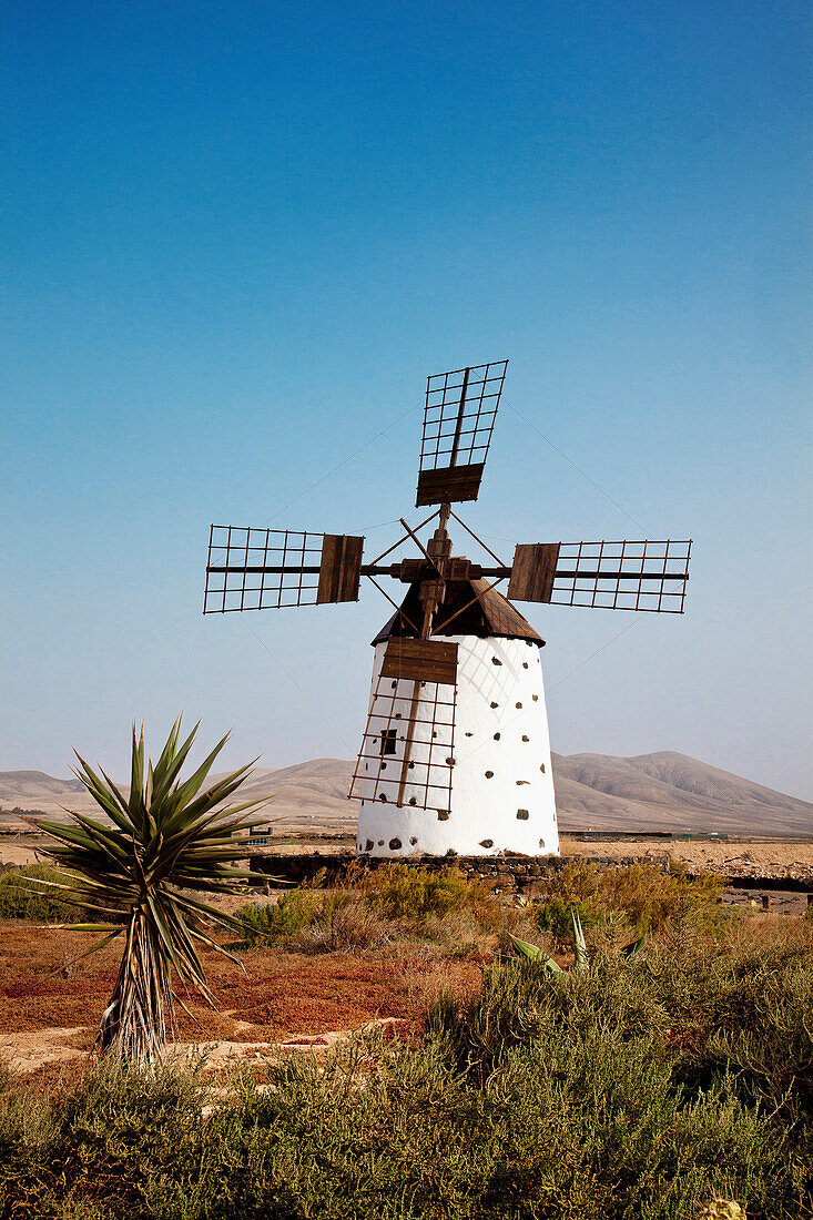 Windmühle in El Roque, Fuerteventura, Kanarische Inseln, Spanien