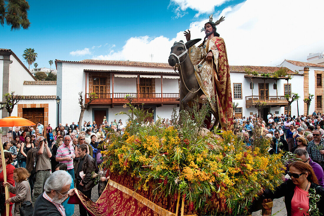 Palmsonntagsprozession, Kirche, Teror, Gran Canaria, Kanarische Inseln, Spanien