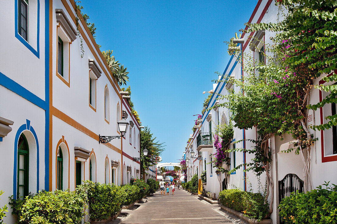 Houses in the sunlight, Puerto de Mogan, Gran Canaria, Canary Islands, Spain, Europe