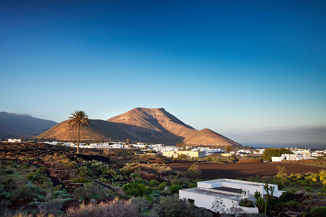 View of Yaiza, Lanzarote, Canary Islands, Spain, Europe
