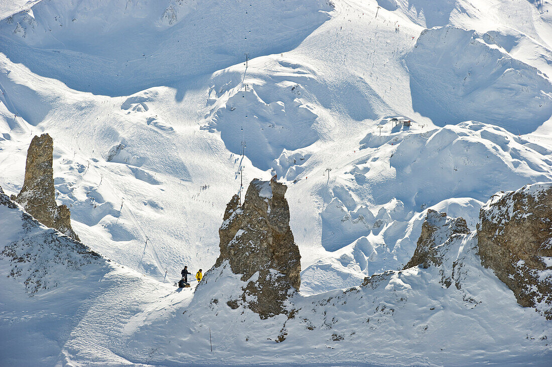 Berglandschaft in Winter, Tignes, Val d Isere, Savoyen, Alpen, Frankreich