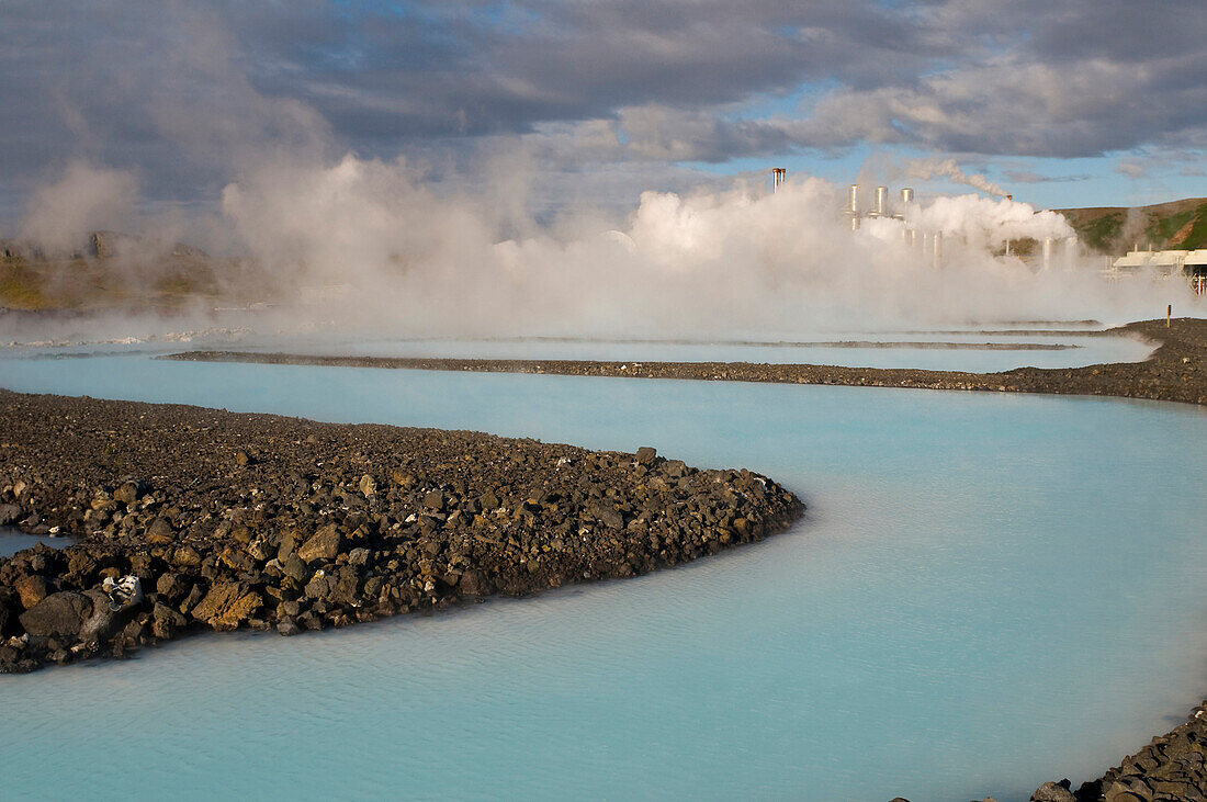 Blaue Lagune Thermalkraftwerk bei Reykjavik, Island, Skandinavien