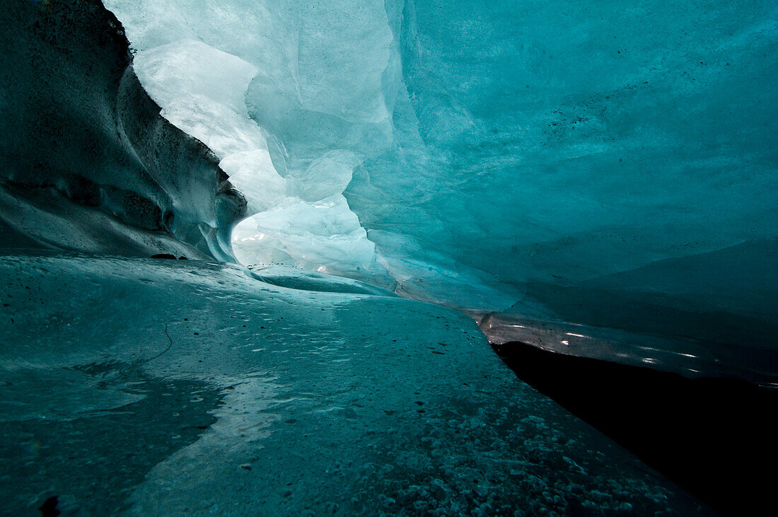 Glacial cave, Vatnajokull glacier, Iceland, Scandinavia, Europe