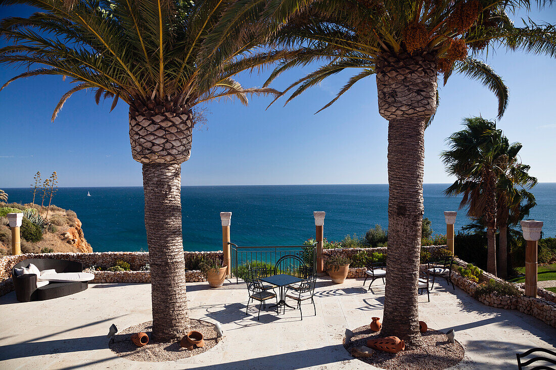 terrace of Vivenda Miranda Hotel, Lagos, Algarve, Portugal, Europe