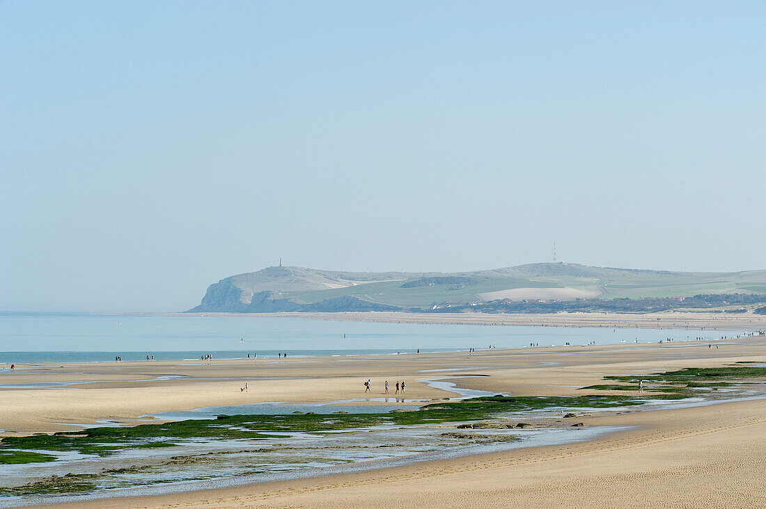 View of Opal coast with Cap Nez-Blanc, Cap Nez-Blanc, Boulogne-sur-Mer, France, Europe